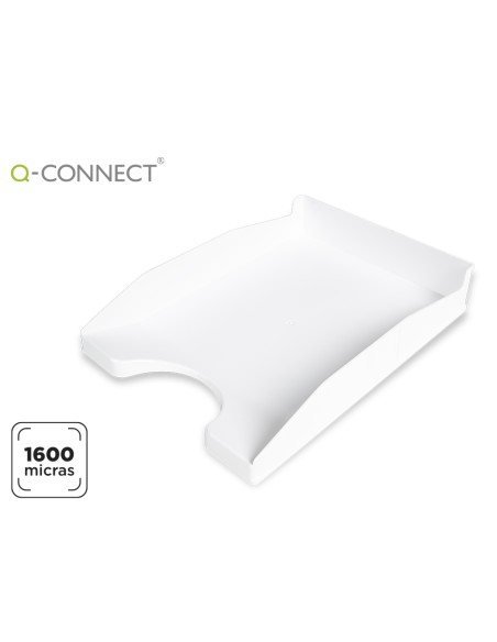 Bandeja sobremesa plastico q connect blanco opaco 240x70x340 mm
