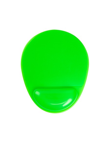 Alfombrilla para raton q connect reposamunecas de gel pvc color verde 210x245x20 mm