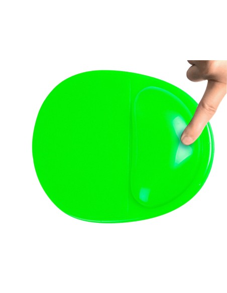 Alfombrilla para raton q connect reposamunecas de gel pvc color verde 210x245x20 mm