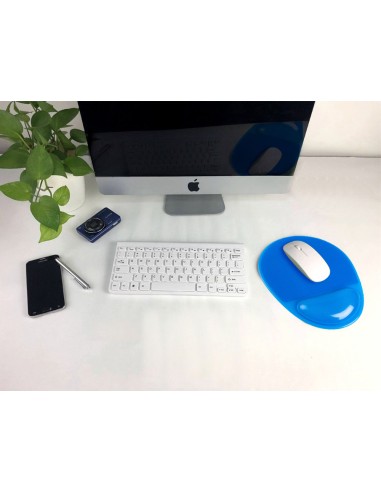 Alfombrilla para raton q connect reposamunecas de gel pvc color azul 210x245x20 mm