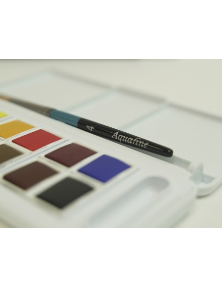 Acuarela daler rowney aquafine travel set con pincel caja de 12 colores surtidos