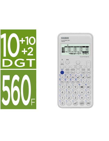 Calculadora casio fx 570sp classwiz iberia cientifica 560funciones 9 memorias 102 digitos 5 idiomas con tapa