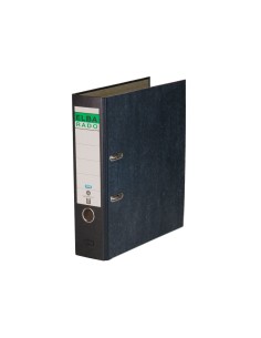Archivador de palanca elba carton forrado jaspeado con rado din a4 lomo de 80 mm negro
