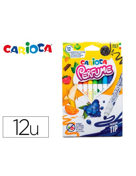 Rotulador carioca perfume xplosion caja de 12 unidades colores surtidos