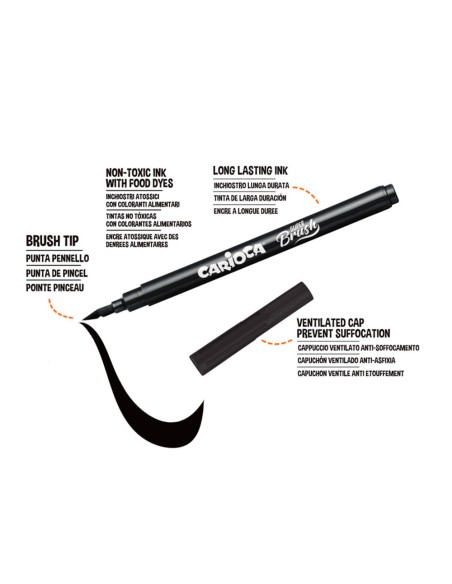 Rotulador carioca super brush caja de 10 unidades colores surtidos