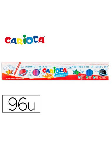 Rotulador carioca joy metro caja de 96 unidades colores surtidos