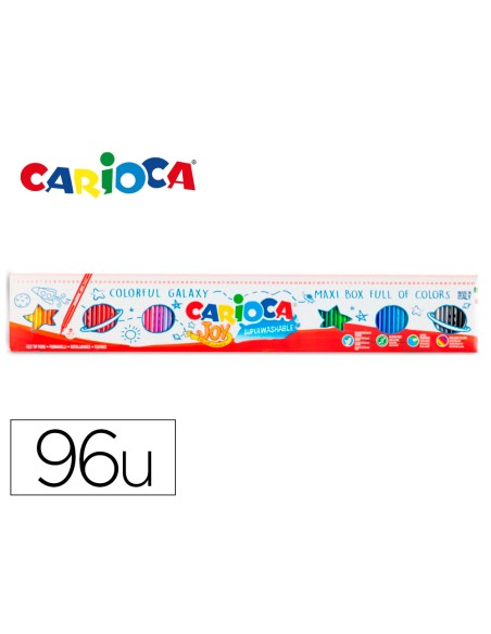 Rotulador carioca joy metro caja de 96 unidades colores surtidos