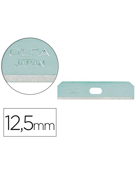 Repuesto cuter olfa ancho 125 mm blister de 10 unidades para cuter seguridad sk 7