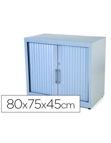 Armario metalico rocada dos puertas tipo persiana incluye una balda serie store 80x70x45 cm acabado ac00