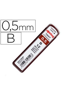 Minas rotring grafito 05 mm b estuche de 12 minas