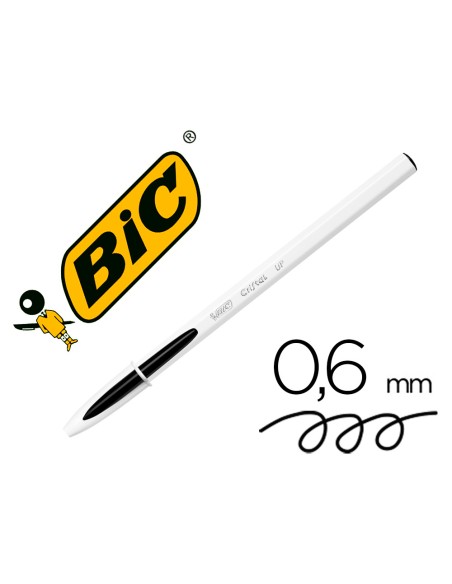 Boligrafo bic cristal up bicolor fun negro punta de 12 mm