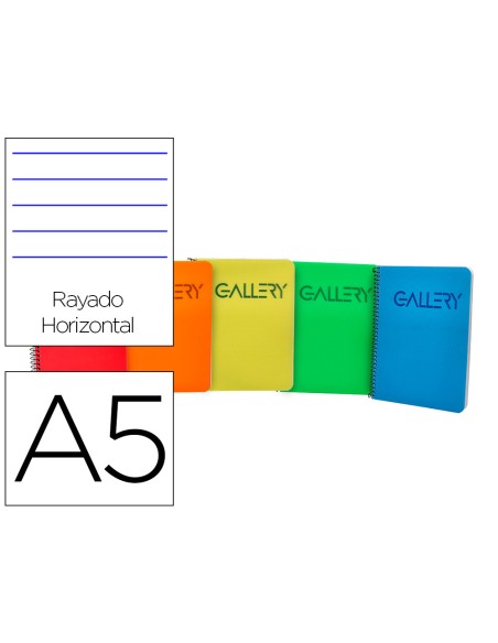 Cuaderno espiral liderpapel microperforado a5 80h horizontal 5 colores 6 taladros gallery