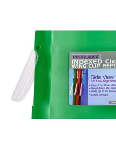 Carpeta beautone dossier pinza lateral 48383 polipropildin a4 verde pinza giratoria pack de 10 retractilado