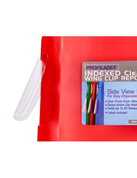 Carpeta beautone dossier pinza lateral 48380 polipropildin a4 roja pinza giratoria pack de 10 retractilado
