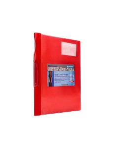 Carpeta beautone dossier pinza lateral 48380 polipropildin a4 roja pinza giratoria pack de 10 retractilado
