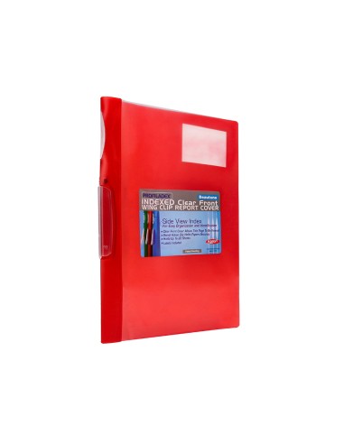 Carpeta beautone dossier pinza lateral 48380 polipropildin a4 roja pinza giratoria pack de 10 retractilado