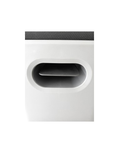 Puff soft rocada regulable altura tapizado poliester color blanco negro 45x44 56x45 cm