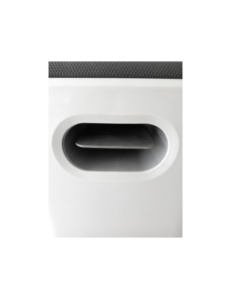 Puff soft rocada regulable altura tapizado poliester color blanco negro 45x44 56x45 cm Puff soft rocada regulable altura tapizado poliester color blanco negro 45x44 56x45 cm