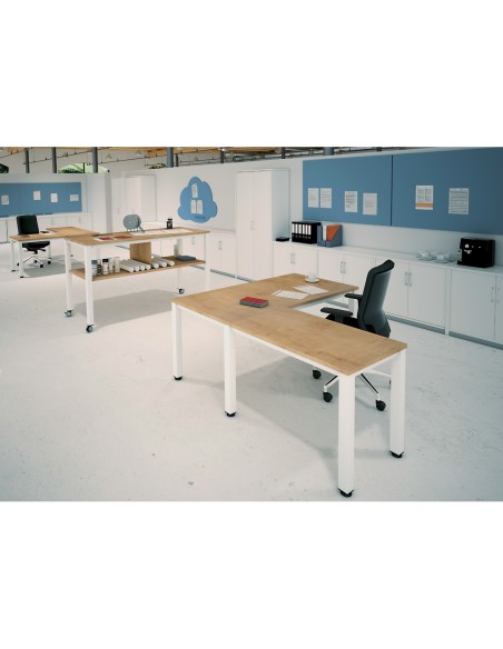 Mesa de oficina rocada executive 2002am08 color blanco roble 160x80 cm Mesa de oficina rocada executive 2002am08 color blanco roble 160x80 cm