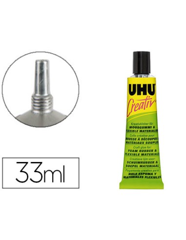 Pegamento uhu creativ para goma eva y materiales flexibles 33 ml