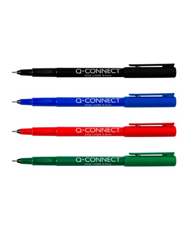 Rotulador q connect punta de fibra fine liner negro 04 mm