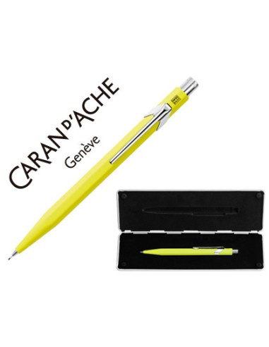 Portaminas caran d ache 844 07 mm con estuche amarillo fluor