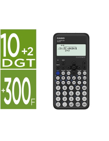 Calculadora casio fx 82sp cw iberia classwiz cientifica 300 funciones 9 memorias con tapa