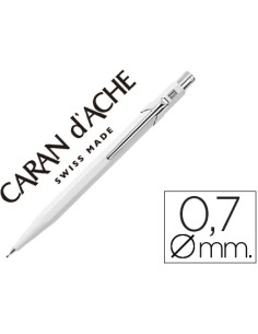Portaminas caran d ache 844 07mm cuerpo blanco adornos cromados