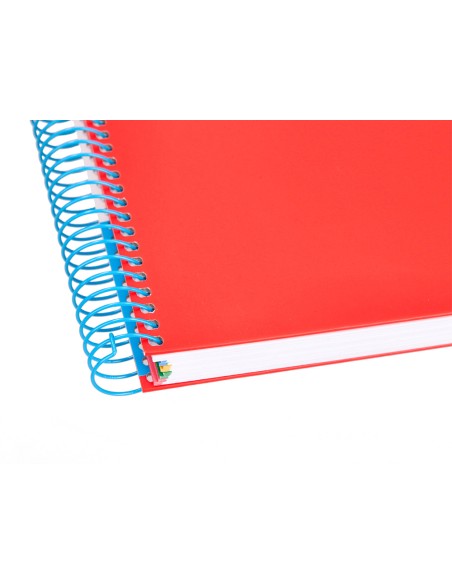 Cuaderno espiral a5 micro antartik tapa forrada 120 h 100g horizontal 5 bandas6 taladros colores surtidos
