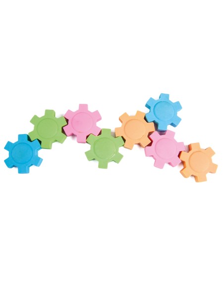 Goma liderpapel mecano con forma de rueda colores surtidos
