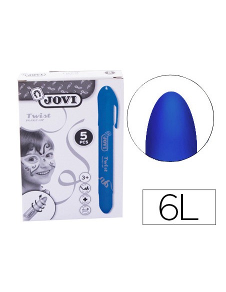 Barra de maquillaje jovi twist make up azul caja de 5 unidades