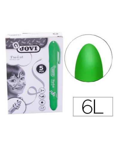 Barra de maquillaje jovi twist make up verde caja de 5 unidades