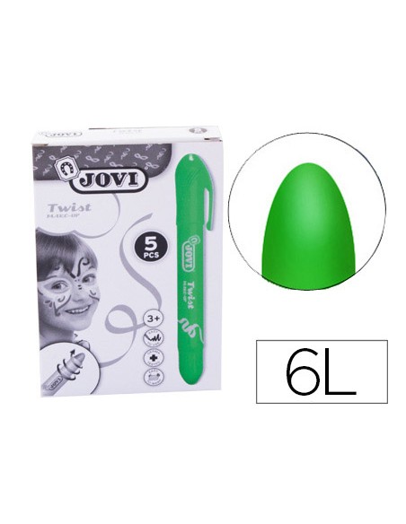 Barra de maquillaje jovi twist make up verde caja de 5 unidades