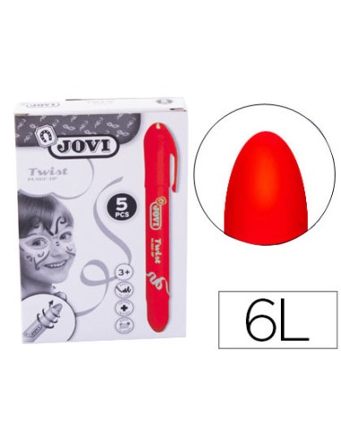 Barra de maquillaje jovi twist make up rojo caja de 5 unidades