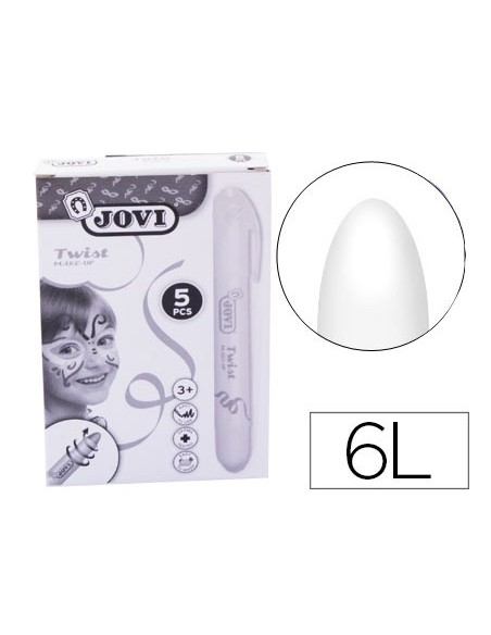 Barra de maquillaje jovi twist make up blanca caja de 5 unidades