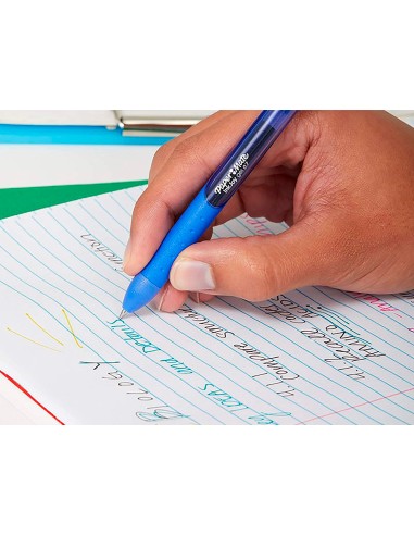 Boligrafo paper mate inkjoy retractil gel pen 07mm azul punta de bola trazo 035mm