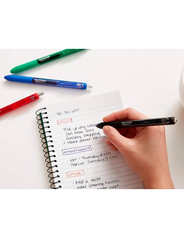 Boligrafo paper mate inkjoy retractil gel pen 07mm azul punta de bola trazo 035mm