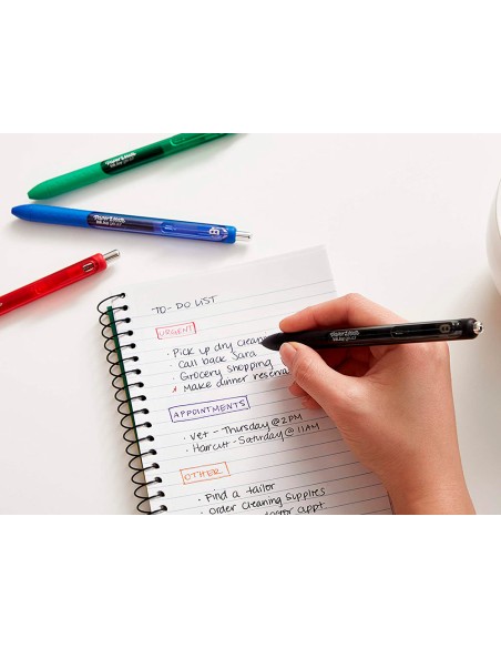 Boligrafo paper mate inkjoy retractil gel pen 07mm azul punta de bola trazo 035mm