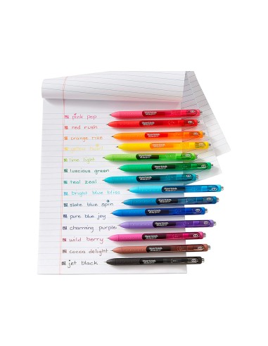 Boligrafo paper mate inkjoy retractil gel pen 07mm azul punta de bola trazo 035mm