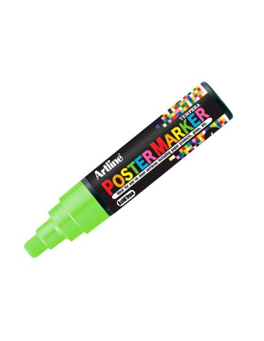 Rotulador artline poster marker epp 6 ver flu punta redonda 6 mm color verde fluor