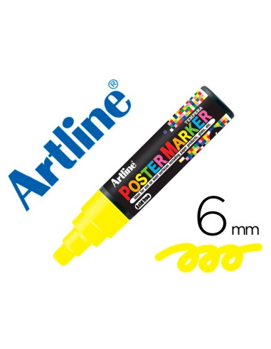 Rotulador artline poster marker epp 6 ama fluo punta redonda 6 mm color amarillo fluor