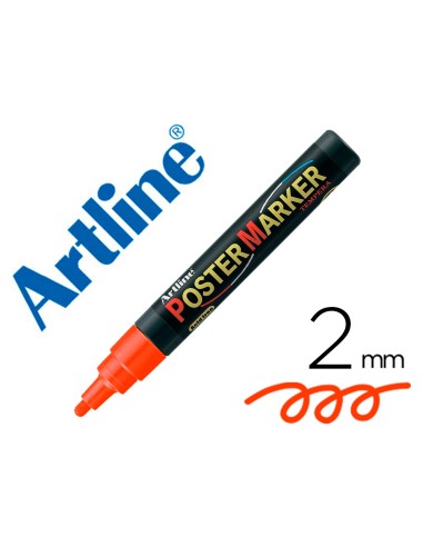 Rotulador artline poster marker epp 4 nar flu punta redonda 2 mm color naranja fluor