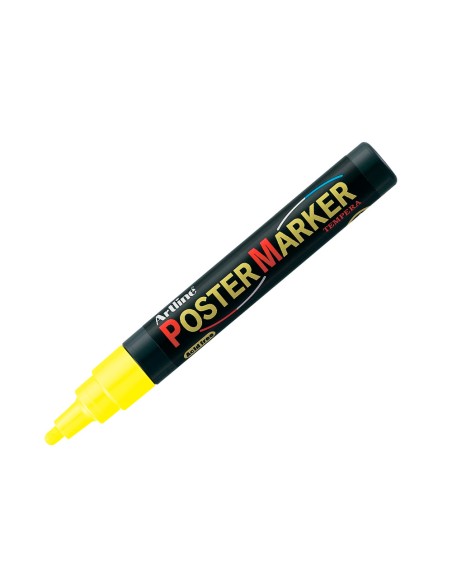 Rotulador artline poster marker epp 4 ama flu punta redonda 2 mm color amarillo fluor
