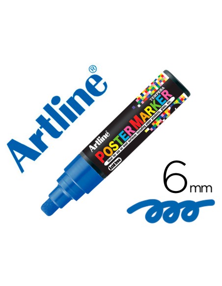 Rotulador artline poster marker epp 6 azu punta redonda 6mm color azul