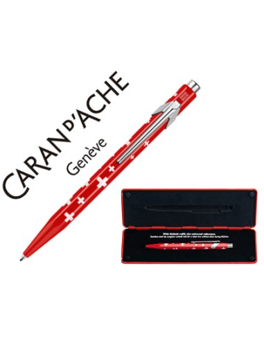 Boligrafo caran d ache 849 total swiss con estuche punta media