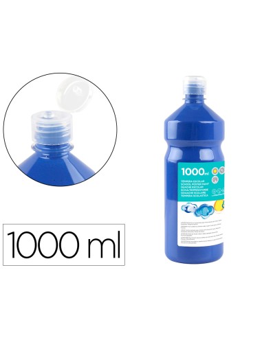Tempera liquida liderpapel escolar 1000 ml azul marino
