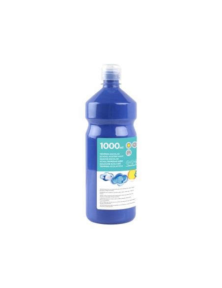 Tempera liquida liderpapel escolar 1000 ml azul marino