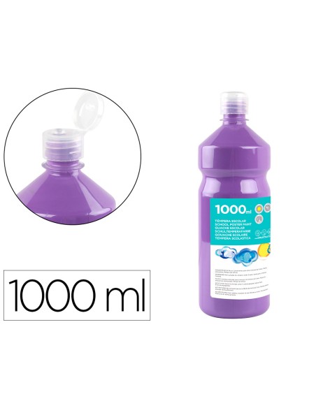Tempera liquida liderpapel escolar 1000 ml lila