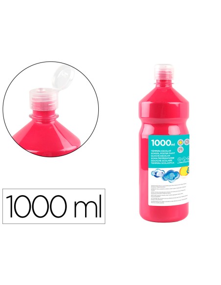 Tempera liquida liderpapel escolar 1000 ml fucsia