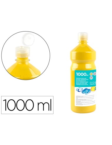 Tempera liquida liderpapel escolar 1000 ml amarillo